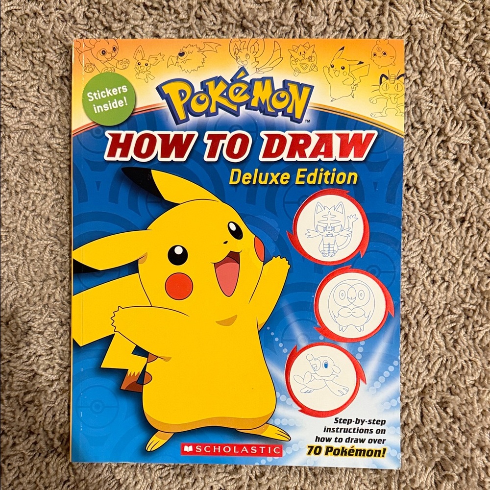 Scholastic Pokemon Drawing Guide - Blue and Yellow